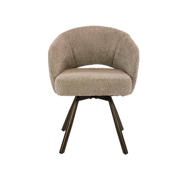 WoonStijl Armstoel Salon Cross draaibaar Cargo zand-bruin