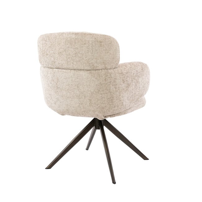 WoonStijl Armstoel Flex draaibaar Hoven zand-bruin