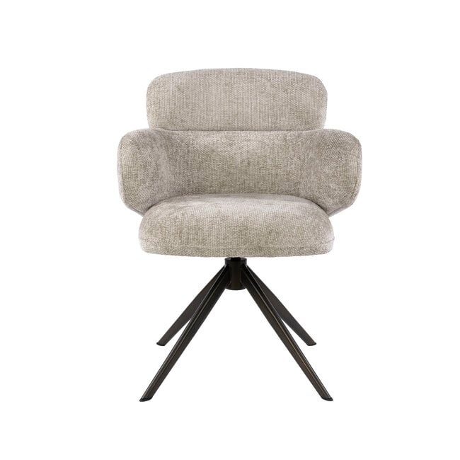 WoonStijl Armstoel Flex draaibaar Hoven zand-bruin