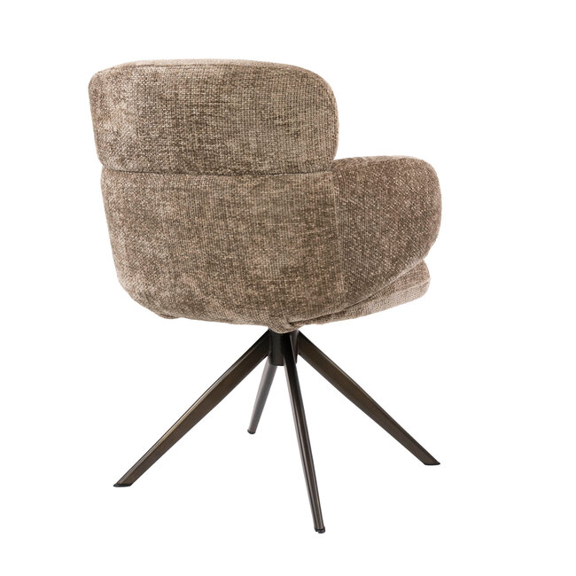 WoonStijl Armstoel Flex draaibaar Hoven champagne-bruin