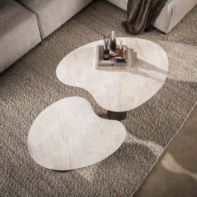 WoonStijl Salontafel Ceramo aperto set van 2  keramiek Taj Mahal