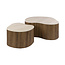 WoonStijl Salontafel Ceramo medio set van 2 keramiek travertin