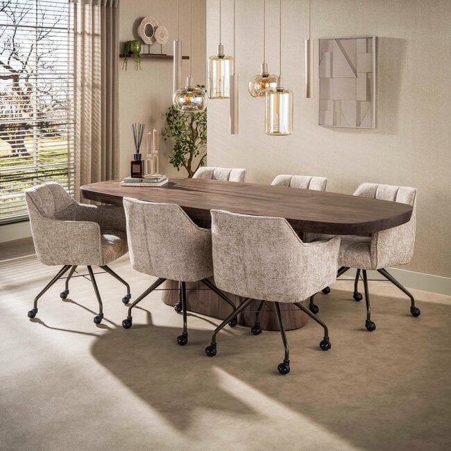 WoonStijl Hanglamp Serene 4+3-lichts Beige