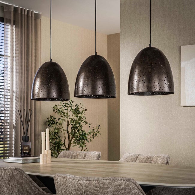 WoonStijl Hanglamp kosmos 3 lichts Urban bruin