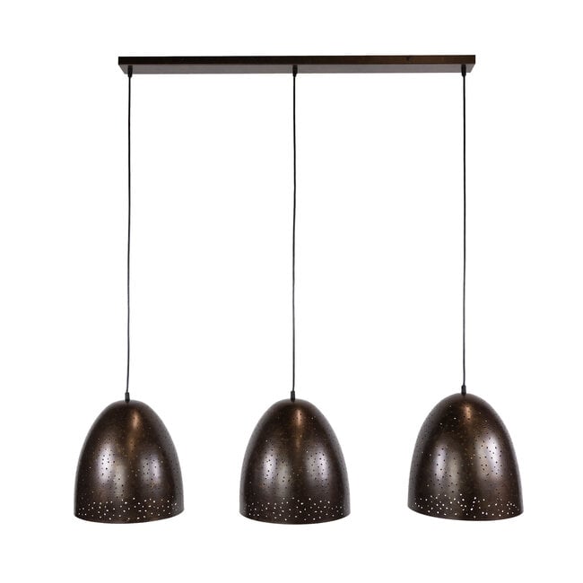 WoonStijl Hanglamp kosmos 3 lichts Urban bruin