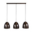WoonStijl Hanglamp kosmos 3 lichts Urban bruin