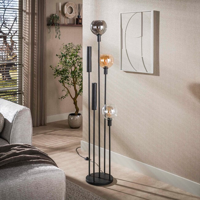 WoonStijl Vloerlamp Sfera Tricolore 5-lichts Artic zwart