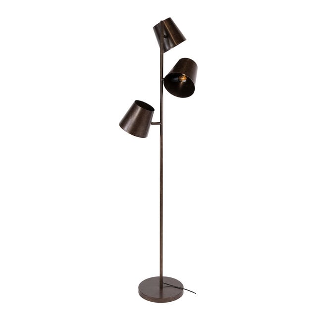 WoonStijl Vloerlamp 3x Kinetic urban bruin