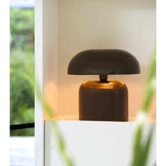 Light en Living Tafellamp 37x26x37 cm TODD glans donker bruin