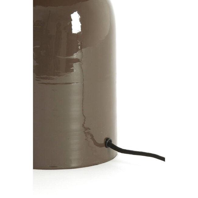 Light en Living Tafellamp 37x26x37 cm TODD glans donker bruin