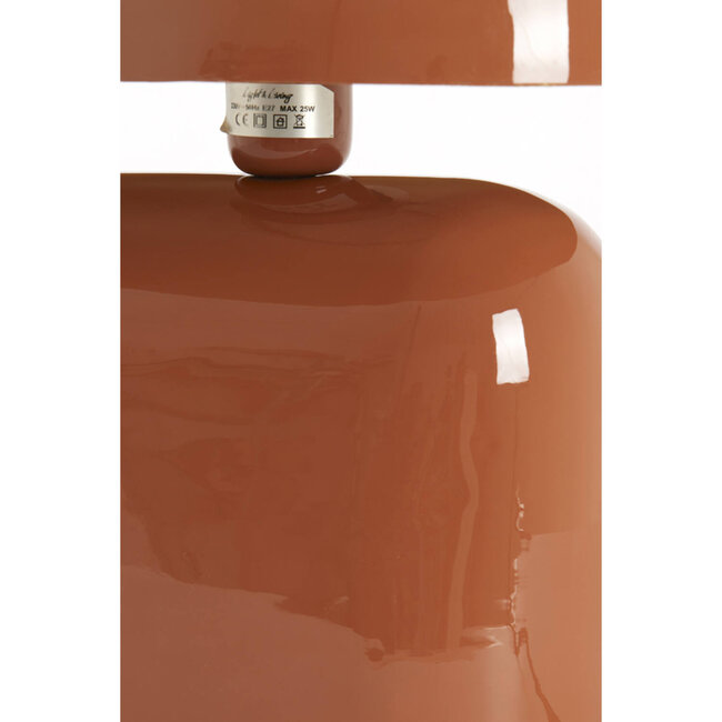 Light en Living Tafellamp 37x26x37 cm TODD glans donker oranje