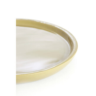 Light en Living Schaal Ø42x5 cm ADA glans taupe