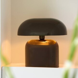 Light en Living Tafellamp 37x26x37 cm TODD glans donker bruin