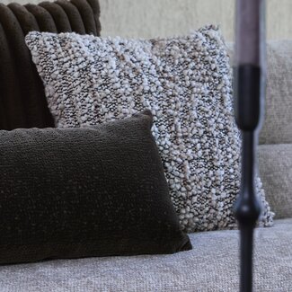 Light en Living Kussen 45x45 cm MEZOKI bouclé bruin