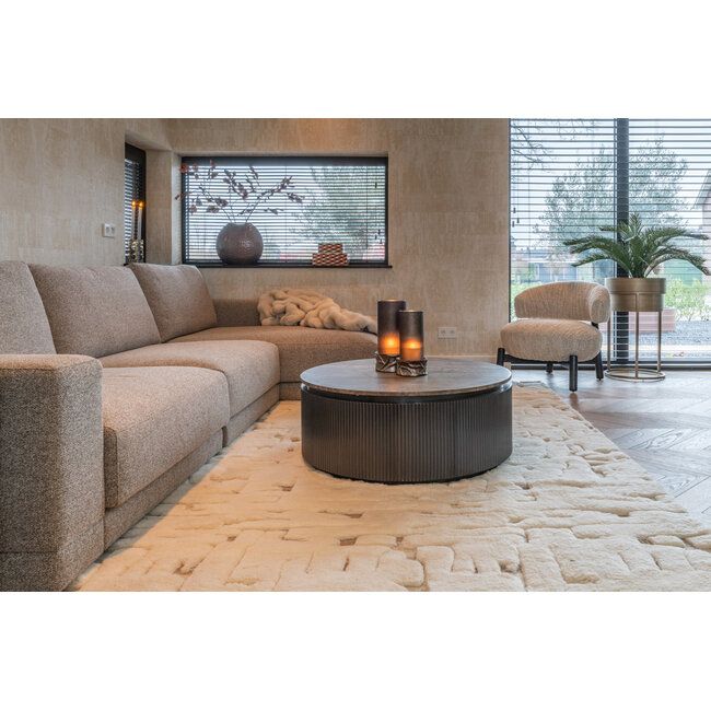 Richmond Interiors  Bank Trentino cayenne brown 3,5 zits + lounge links / rechts