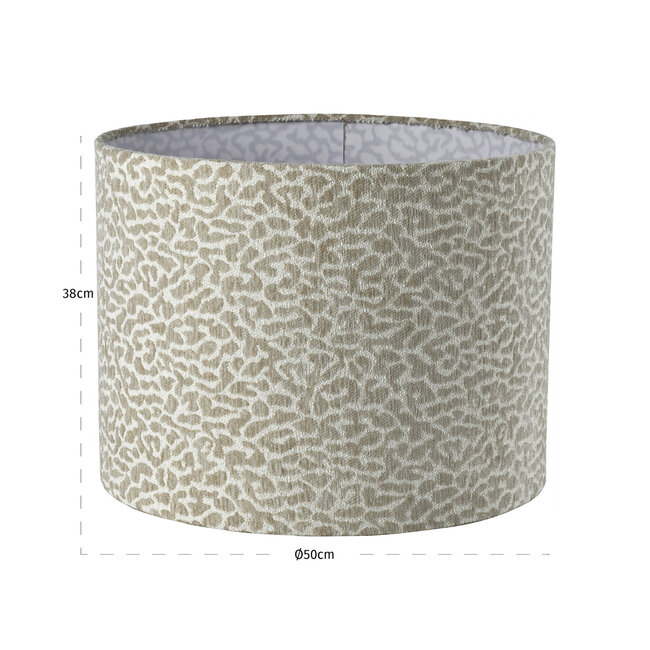 Richmond Interiors  Lampenkap Zena beige leopard 50Ø