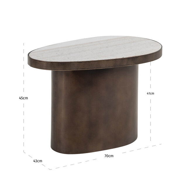 Richmond Interiors  Bijzettafel Biloxi brown