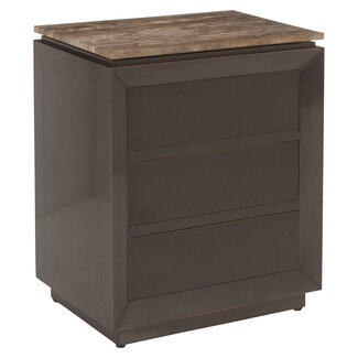 Richmond Interiors  Nachtkastje Russo bruin 3-drawers