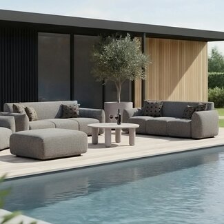 Richmond Interiors  Buiten bank Dawson greige alpine