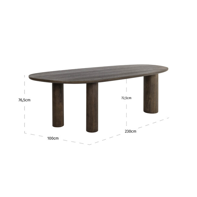 Richmond Interiors  Eettafel Ellington brown 230