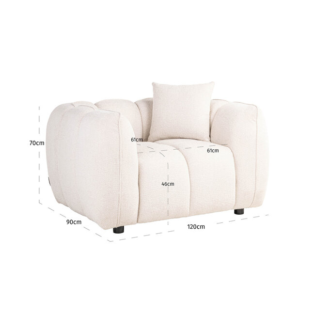 Richmond Interiors  Lounge stoel Jezebel cream fancy