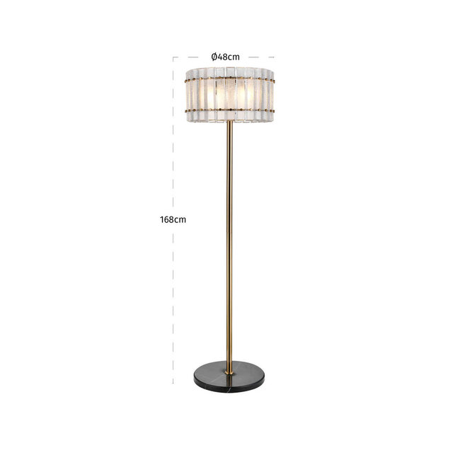 Richmond Interiors  Vloerlamp Feline antiek bras