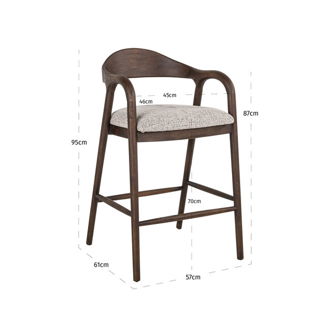 Richmond Interiors  Counterstoel Mihara mocca fancy