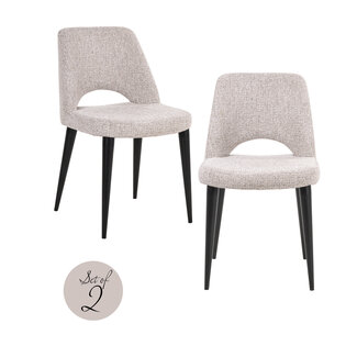 Richmond Interiors  Eetkamerstoel Tabitha natural fancy (set van 2)