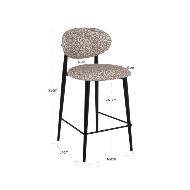 Richmond Interiors  Counterstoel Dantes natural geo fire retardant