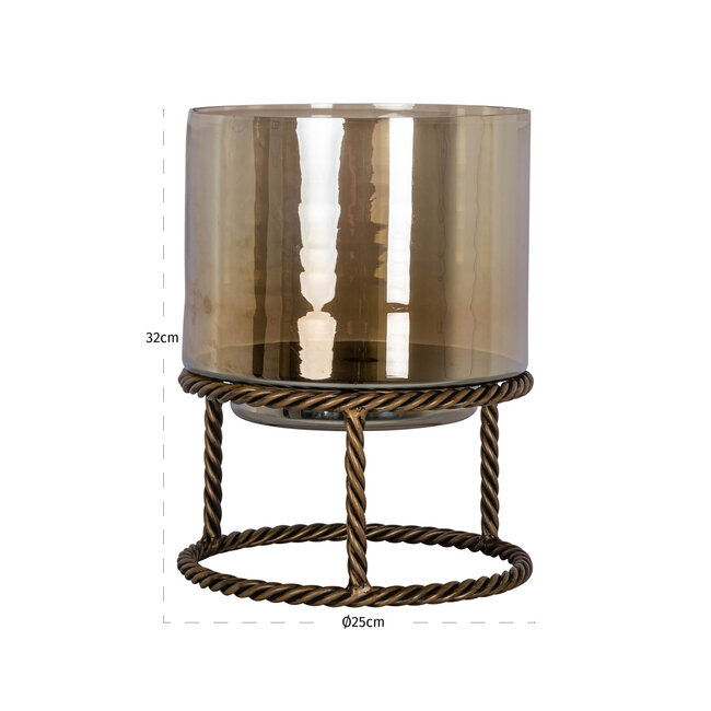 Richmond Interiors  Windlicht Ropia goud groot