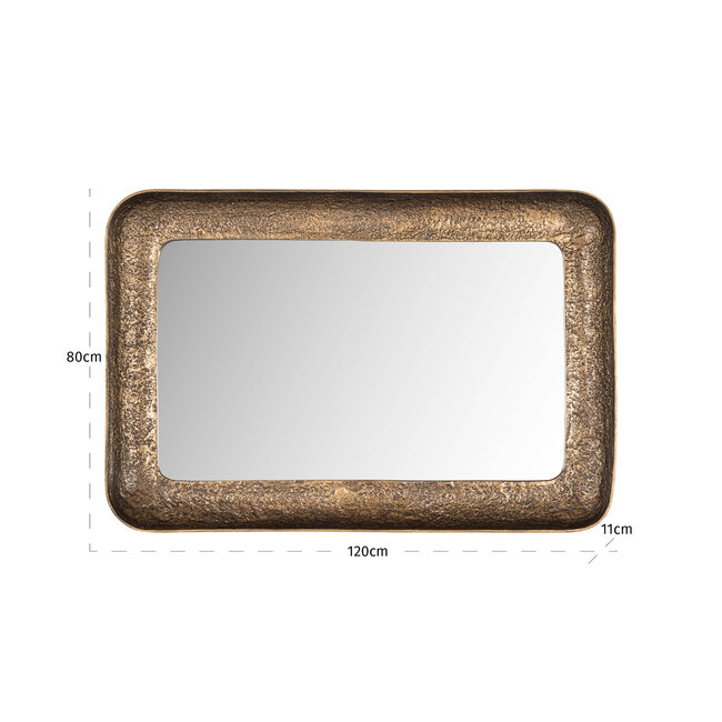 Richmond Interiors  Spiegel Loan brass antique