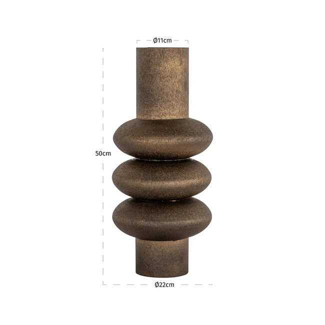 Richmond Interiors  Vaas Megan brass antique