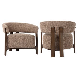 Richmond Interiors  Lounge stoel Dalara bruin tweed