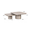 Richmond Interiors  Salontafel Denizly grey faux travertine  (Set of 2)