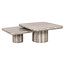 Richmond Interiors  Salontafel Denizly grey faux travertine  (Set of 2)