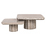 Richmond Interiors  Salontafel Denizly grey faux travertine  (Set of 2)
