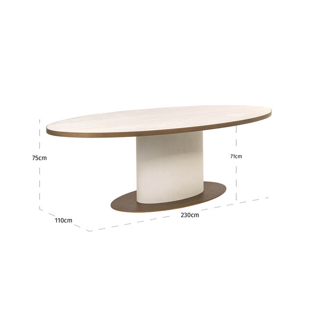 Richmond Interiors  Eettafel Tivoli white oval 230