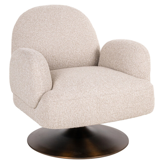 Richmond Interiors  Lounge stoel Kagney biscotti swivel