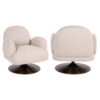 Richmond Interiors  Lounge stoel Kagney biscotti swivel