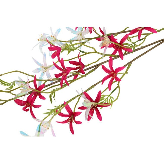 Countryfield Kunsttak Bloem Vaccaria iriserend S fuchsia