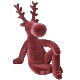 Countryfield Rendier Velvet Adrian S bordeaux roze - 10 x 10 x 19,1 CM