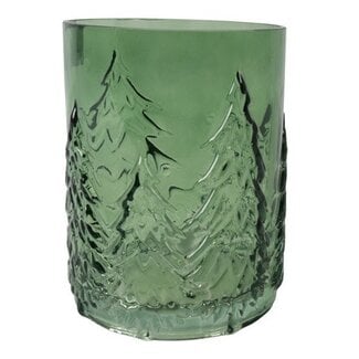 Countryfield Windlicht Daimy M groen - 13 x 13 x 16 cm