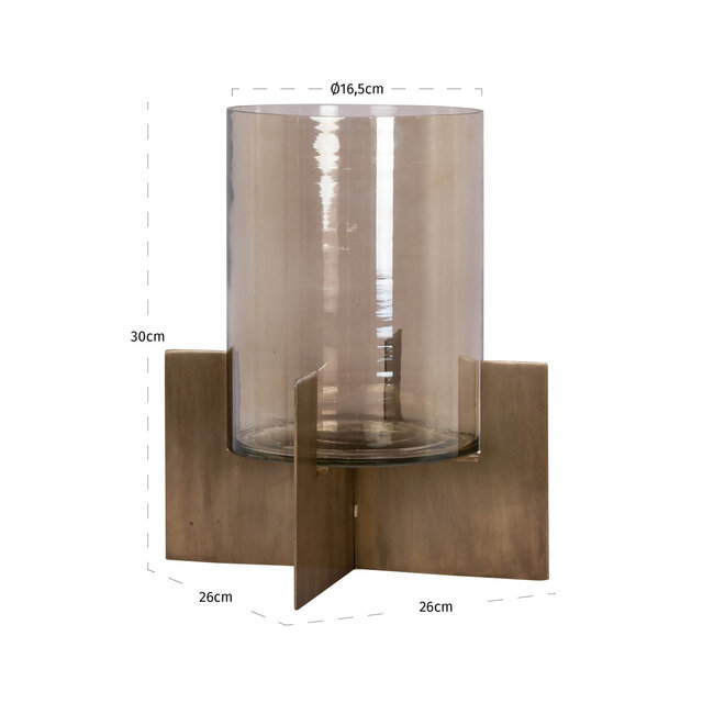 Richmond Interiors  Windlicht Resa goud groot