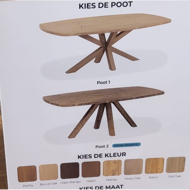 WoonMax Eettafel Utah Deens ovaal Lamulux - 160, 190 en 220 - Diverse kleuren