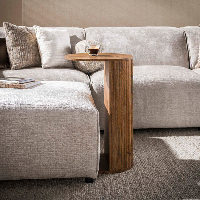 WoonStijl Overzettafel Wave mango zand