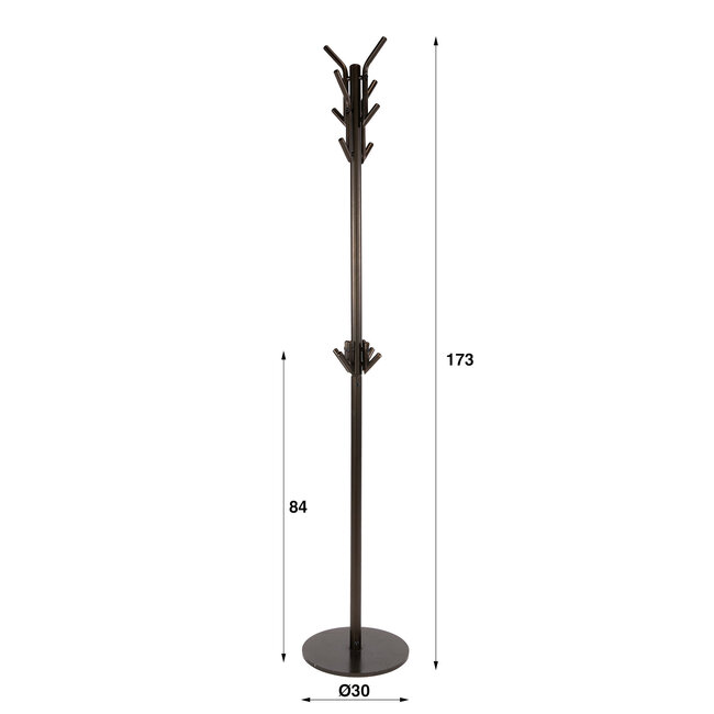 WoonStijl Staande kapstok Luno Drift bruin