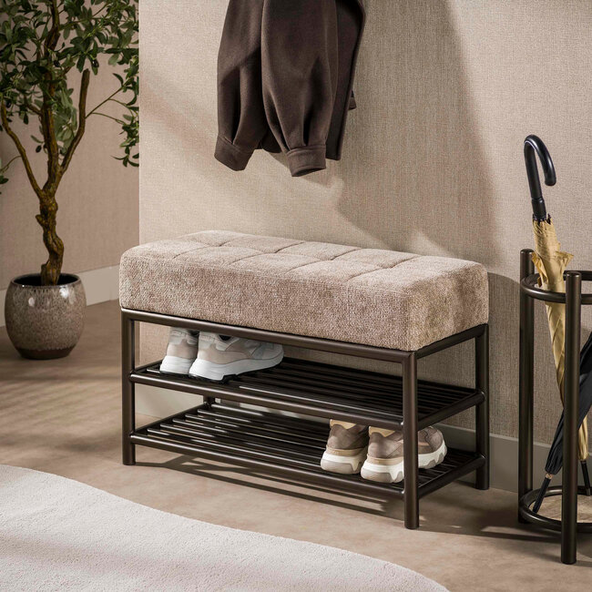 WoonStijl Schoenenbank Terra 85cm Drift bruin