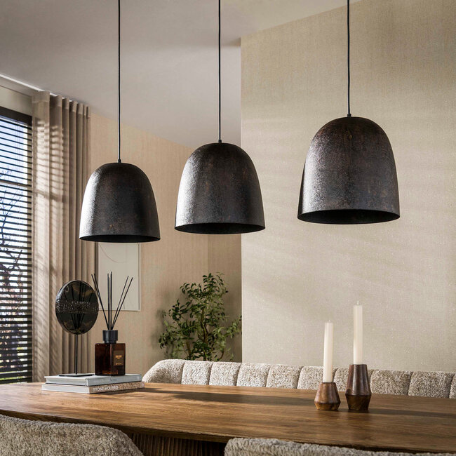 WoonStijl Hanglamp Nova 3-lichts Smoked bruin