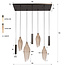 WoonStijl Hanglamp Cocoon pendel 4+3-lichts Sienna bruin-frosted