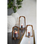 Light en Living Windlicht Ø26x48 cm ANOSY glas helder+hout naturel